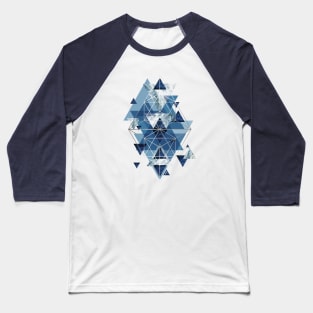 Blue Geometric Perfection Baseball T-Shirt